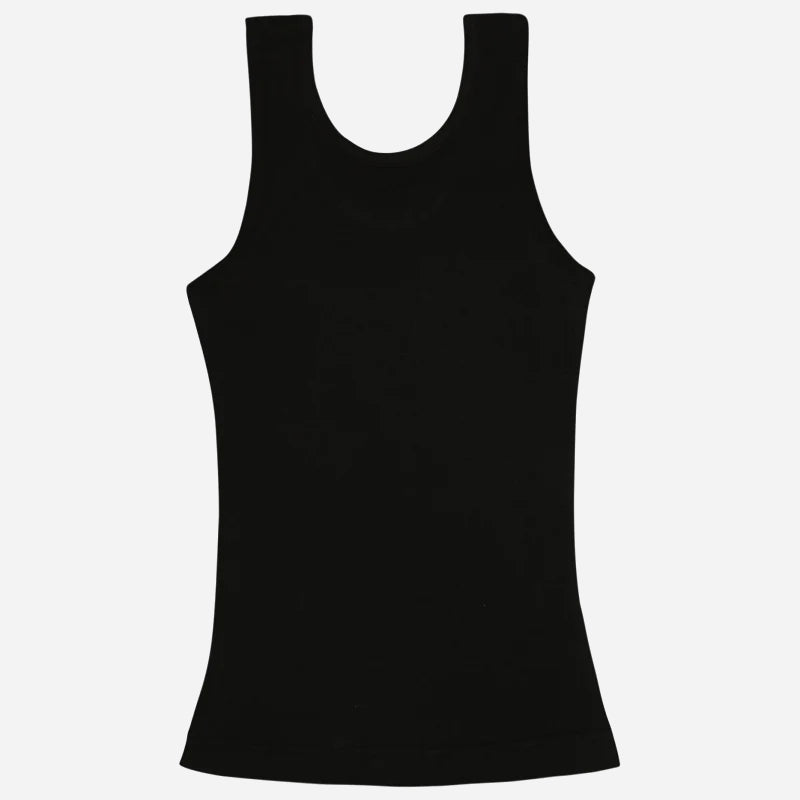 Girls Cotton Rib Vest Round Neck Sleeveless Pack of 4 - Bodycare