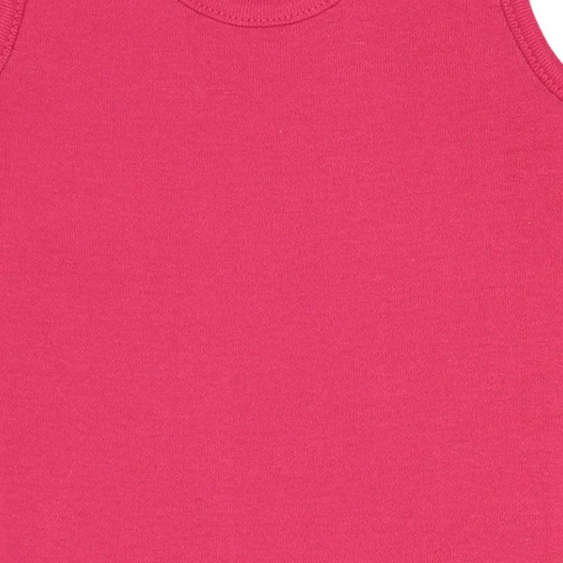Girls Cotton Rib Vest Round Neck Sleeveless Pack of 6 - Bodycare