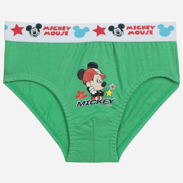 Boys Mickey & Friends Brief Top Elastic Pack of 3 - Bodycare