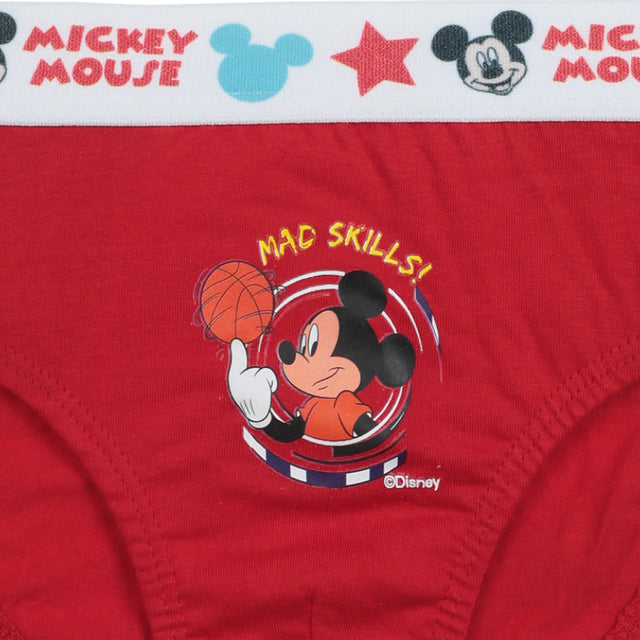 Boys Mickey & Friends Brief Top Elastic Pack of 3 - Bodycare