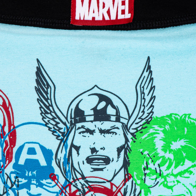 Boys Avengers 100% Cotton Trunk Lycra Waistband Pack of 6 - Bodycare