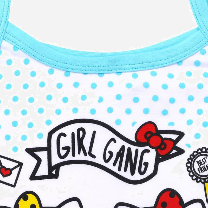 Bodycare Girls Hello Kitty Printed Vest Pack Of 4