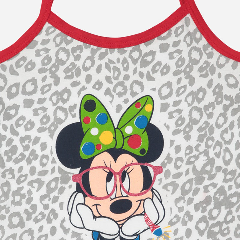 Girls Minnie & Friends Vest Dori Neck Sleeveless Pack of 3 - Bodycare