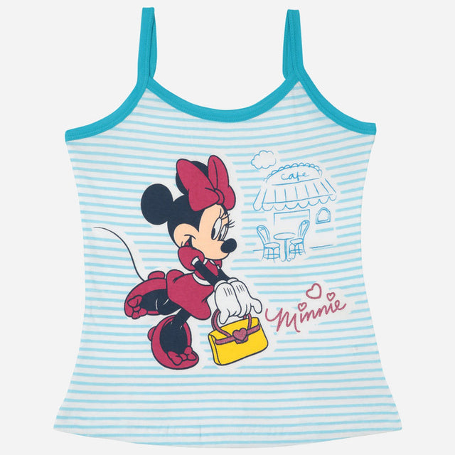 Girls Minnie & Friends Vest Dori Neck Sleeveless Pack of 3 - Bodycare