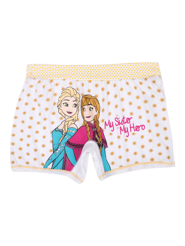Girls Frozen Cotton Spandex Boyshorts Lycra Waistband Pack of 6 - Bodycare