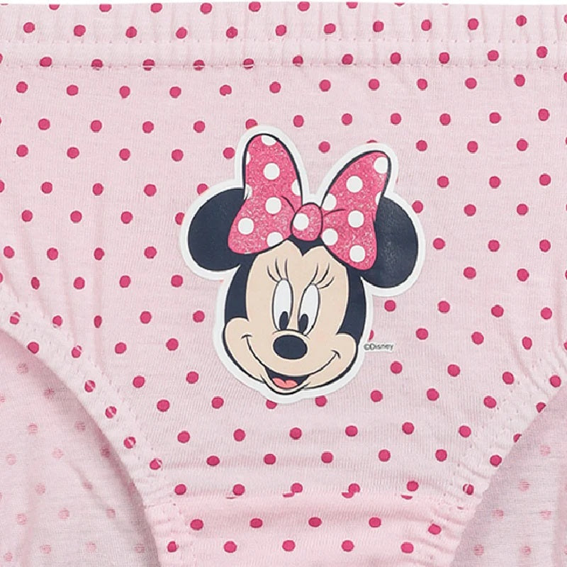 Girls Minnie & Friends 100% Cotton Panty Inner Elastic Pack of 3 - Bodycare
