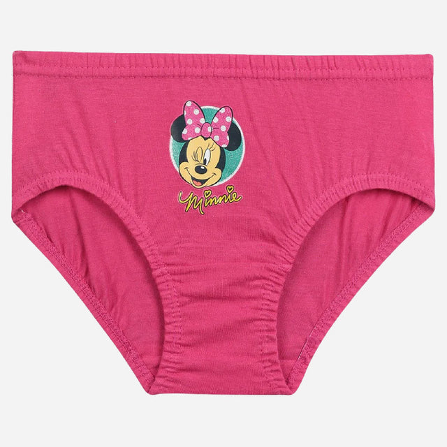 Girls Minnie & Friends 100% Cotton Panty Inner Elastic Pack of 3 - Bodycare