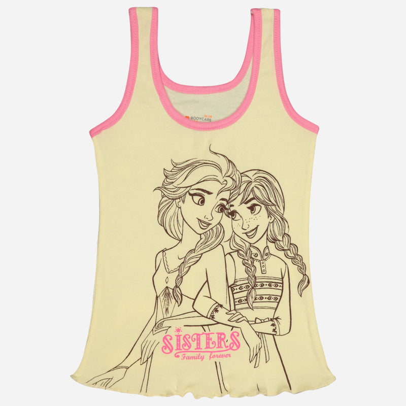 Bodycare Girls Round Neck Sleeveless Printed Vest Pack Of 6