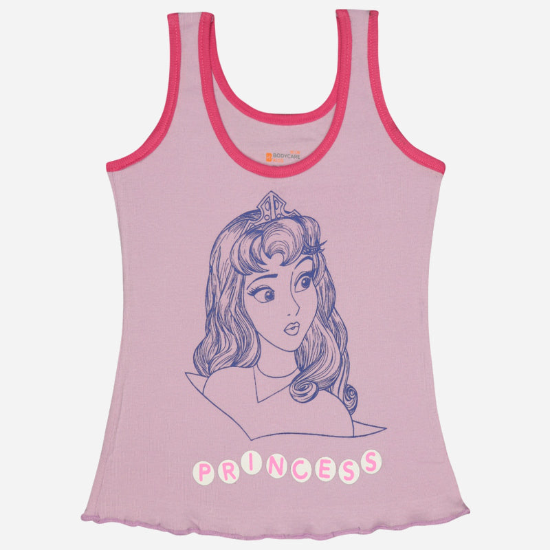 Girls Cotton Rib Vest Round Neck Sleeveless Pack of 6 - Bodycare