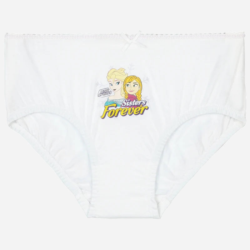 White girls underwear featuring cartoon sisters and 'Sisters Forever' text, kids innerwear