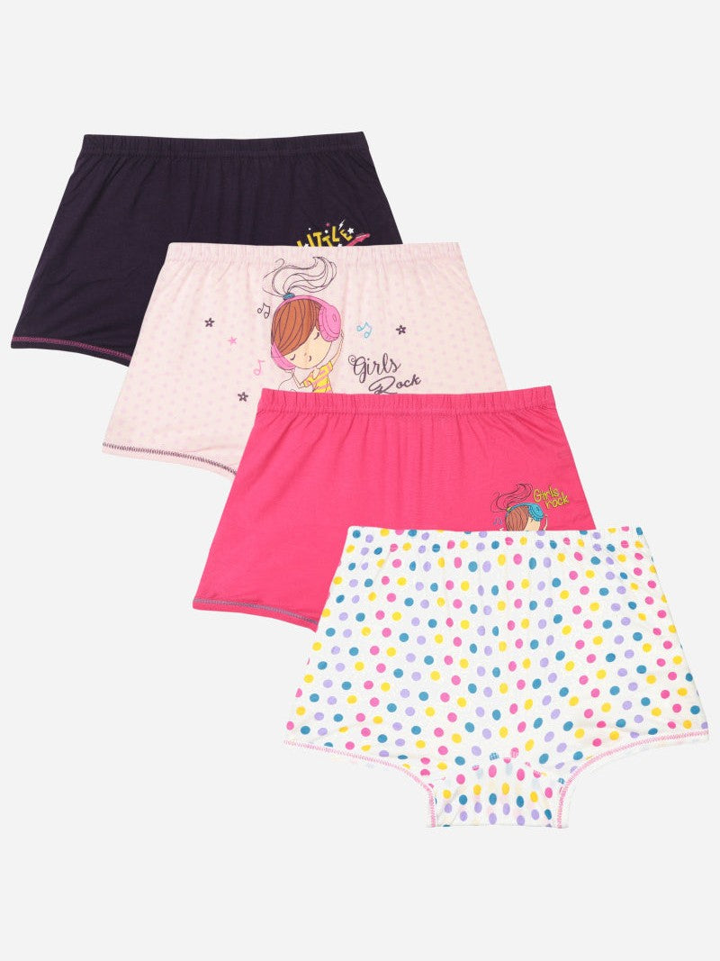 Bodycare Girls Boyshorts Solid Pack Of 4