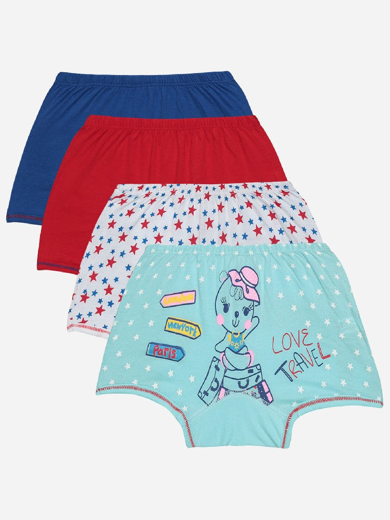 Bodycare Girls Printed Boyshorts Pack Of 4