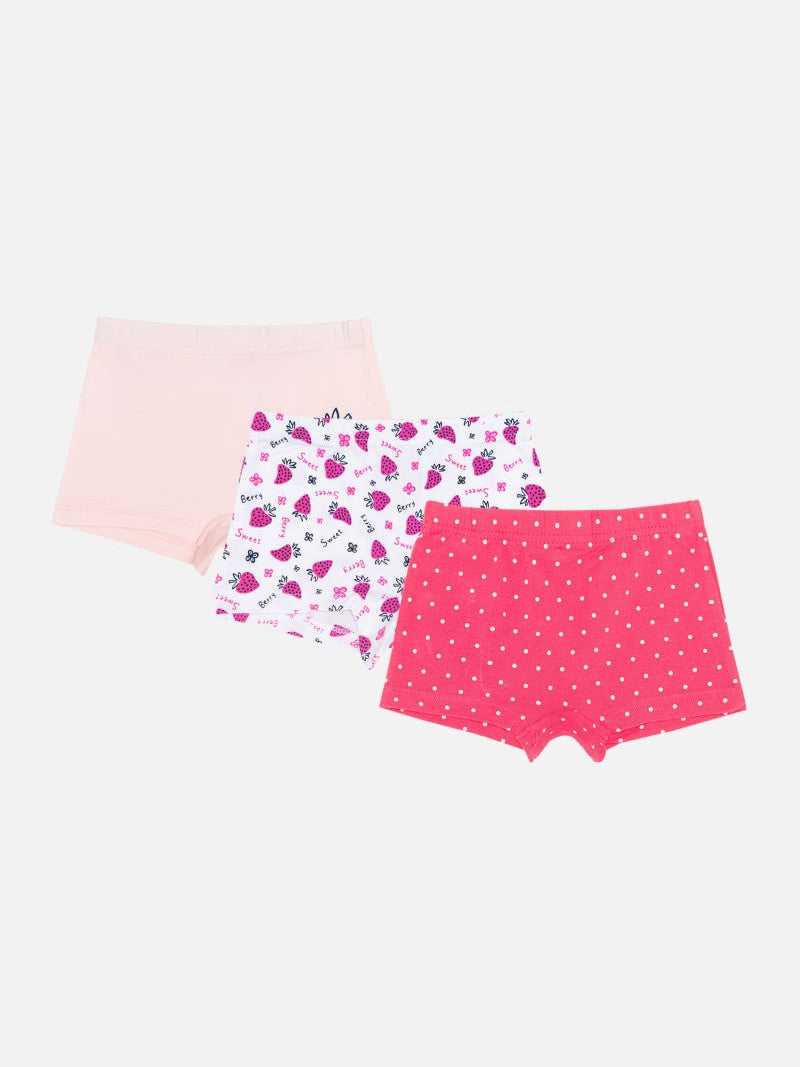 Bodycare Girls Boyshorts Solid Assorted | 100% Cotton | Pack Of 3