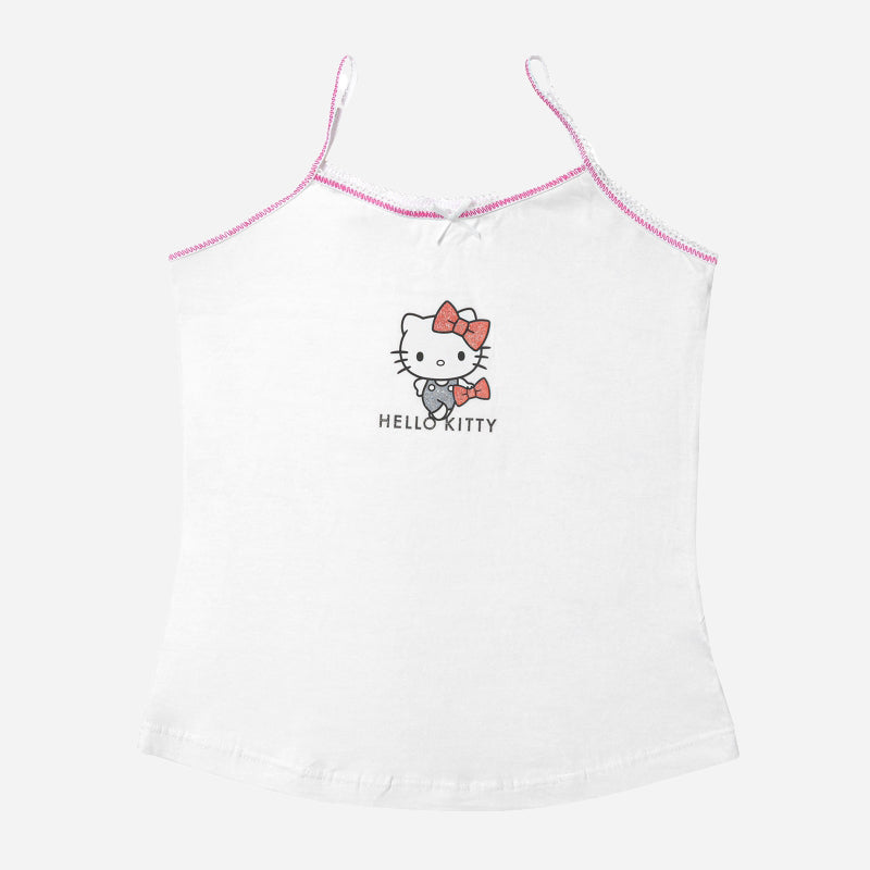 Bodycare Girls Hello Kitty Solid Vest Pack Of 3
