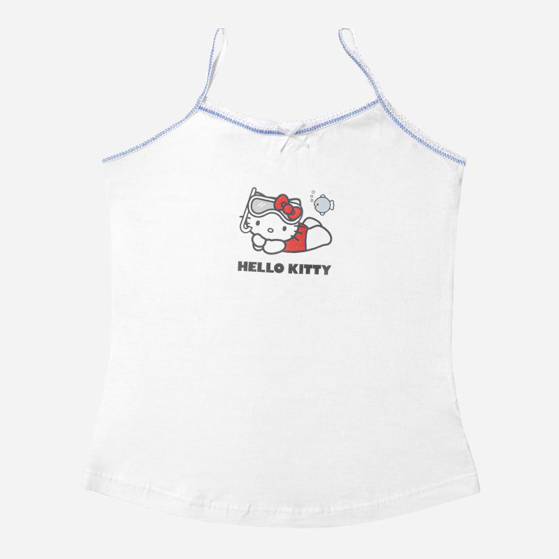 Bodycare Girls Hello Kitty Solid Vest Pack Of 3