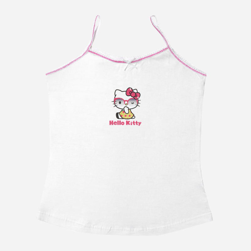 Bodycare Girls Hello Kitty Solid Vest Pack Of 3