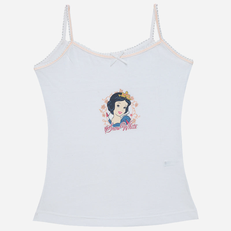 Bodycare Princess Girls Vest Round Neck Sleeveless Solid Pack Of 3