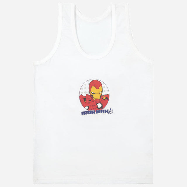 Boys Avengers Vest Round Neck Sleeveless Pack of 3 - Bodycare