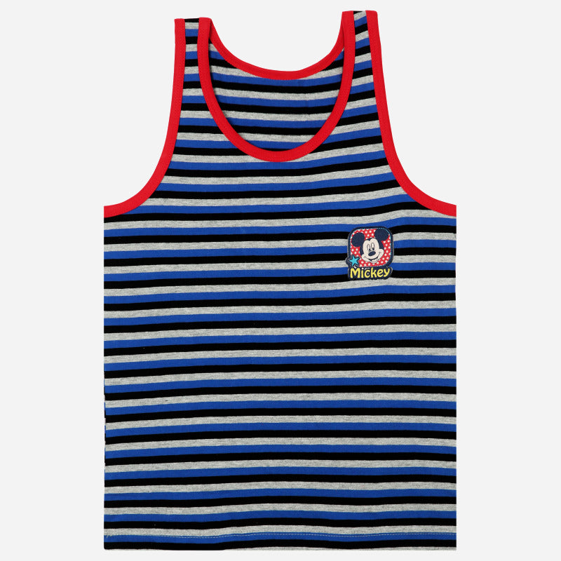 Bodycare Mickey & Friends Boys Vest Round Neck Sleeveless Solid Pack Of 3