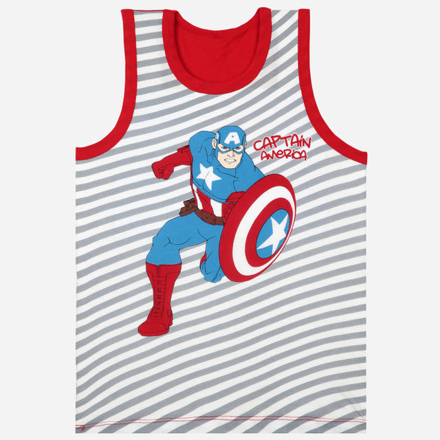 Boys Avengers Vest Round Neck Sleeveless Pack of 3 - Bodycare