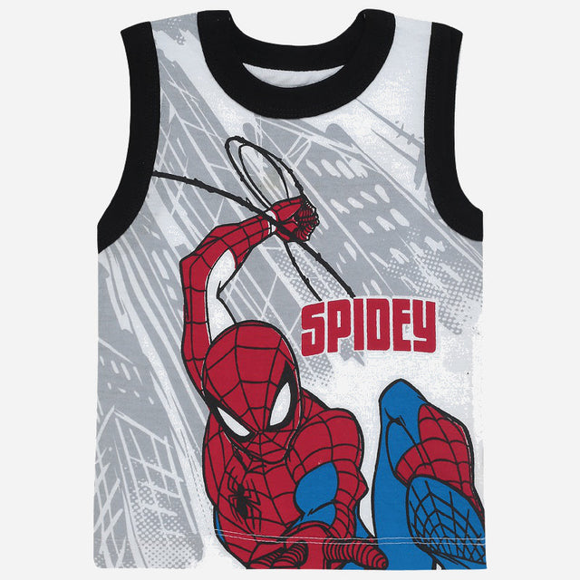 Boys Spiderman 100% Cotton Vest Pack of 3 - Bodycare