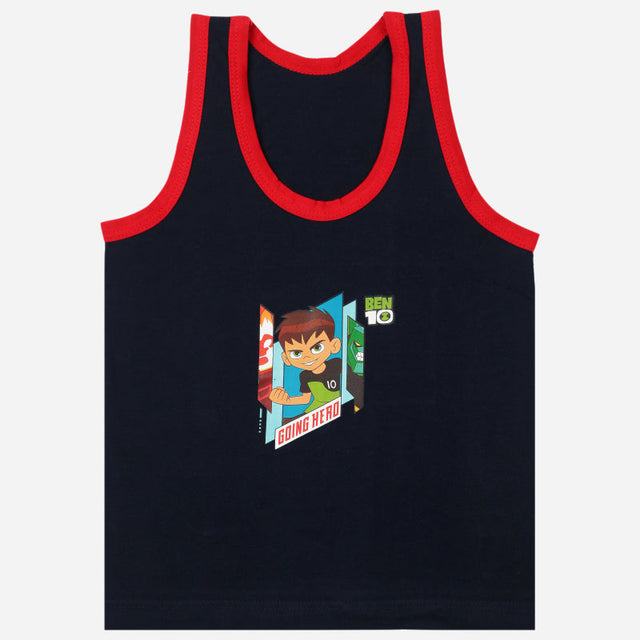 Boys Benten Innerwear Vest 100% Cotton Skin Friendly Lightweight Round Neck Sleeveless for Everyday Comfort - Pack of 3