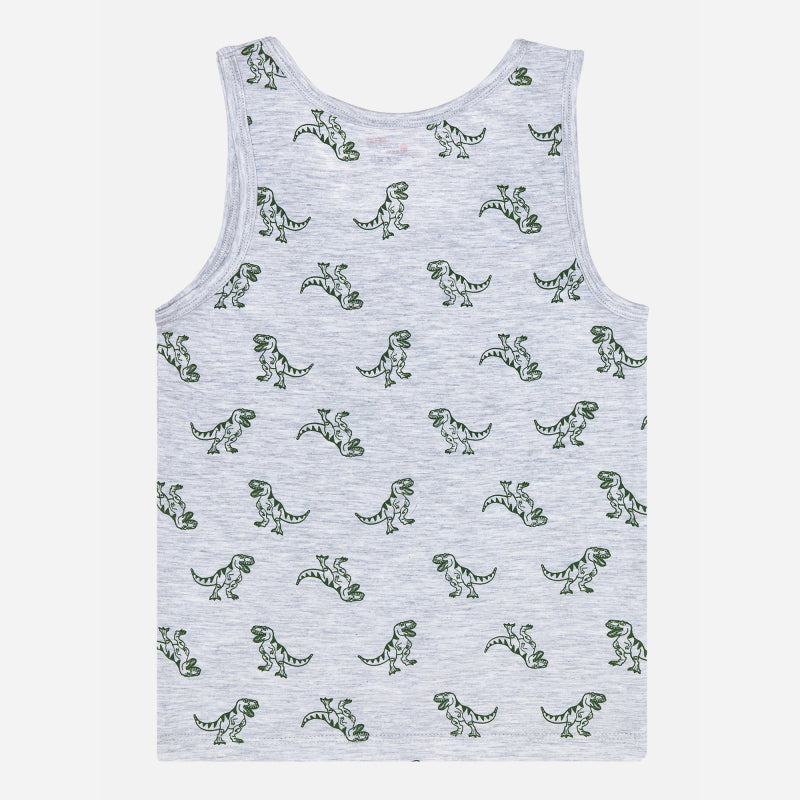 Boys 100% Cotton Vest Round Neck Regular Fit Pack of 2 - Bodycare