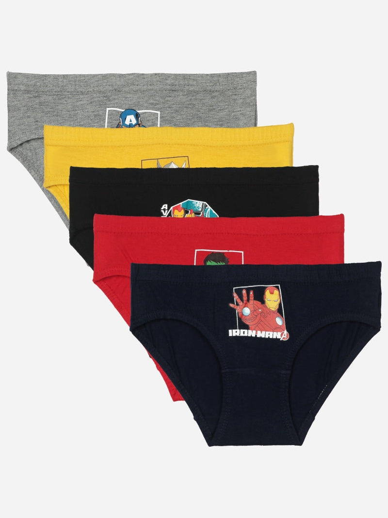 Bodycare Avengers Boys Brief Solid Pack Of 5