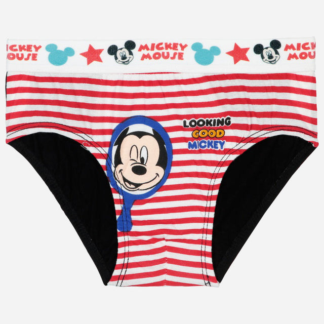 Boys Mickey & Friends Brief Top Elastic Pack of 4 - Bodycare