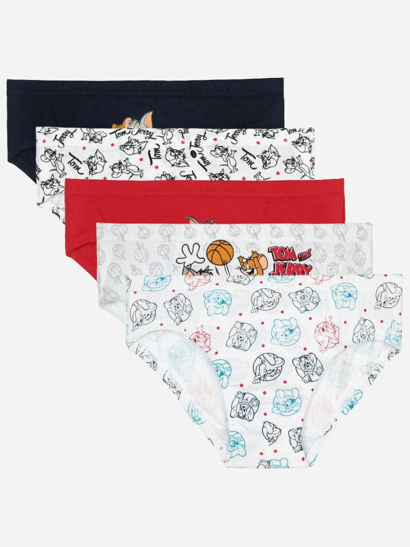 Bodycare Tom & Jerry Boys Brief Solid Pack Of 5