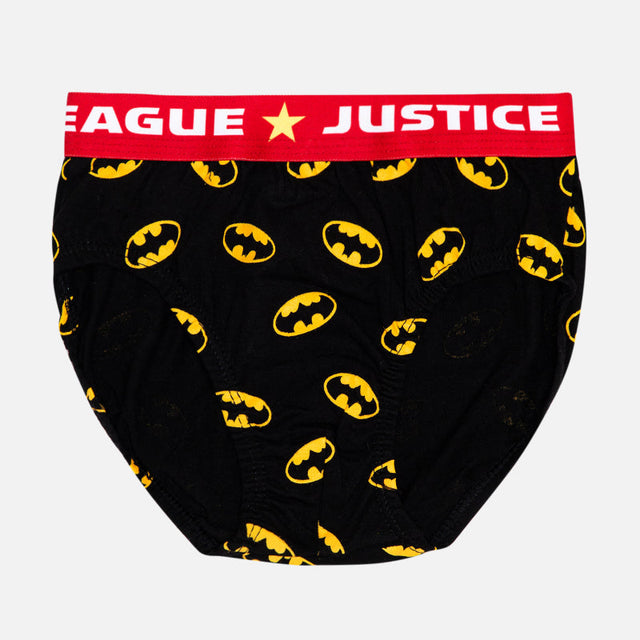 Boys Justice League 100% Cotton Brief Top Elastic Pack of 3 - Bodycare