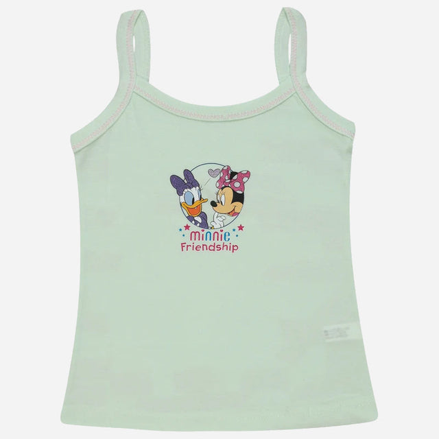 Girls Minnie & Friends Vest Dori Neck Sleeveless Pack of 4 - Bodycare