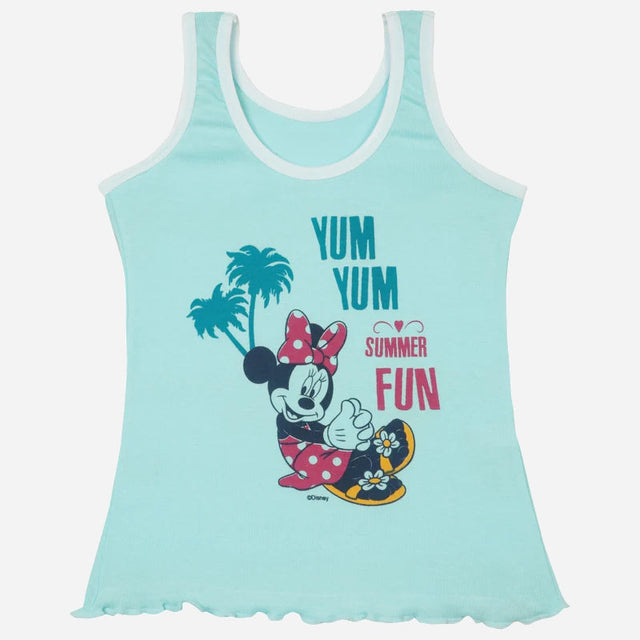 Girls Minnie & Friends Vest Round Neck Sleeveless Pack of 6 - Bodycare