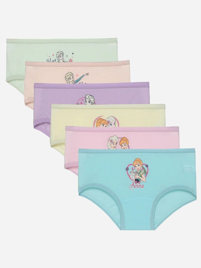 Bodycare Frozen Girls Cotton Panty Solid Pack Of 6