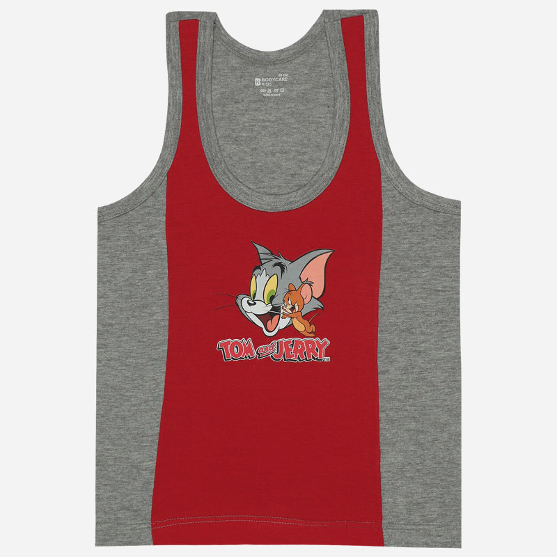 Bodycare Tom & Jerry Boys Vest Round Neck Sleeveless Pack Of 3