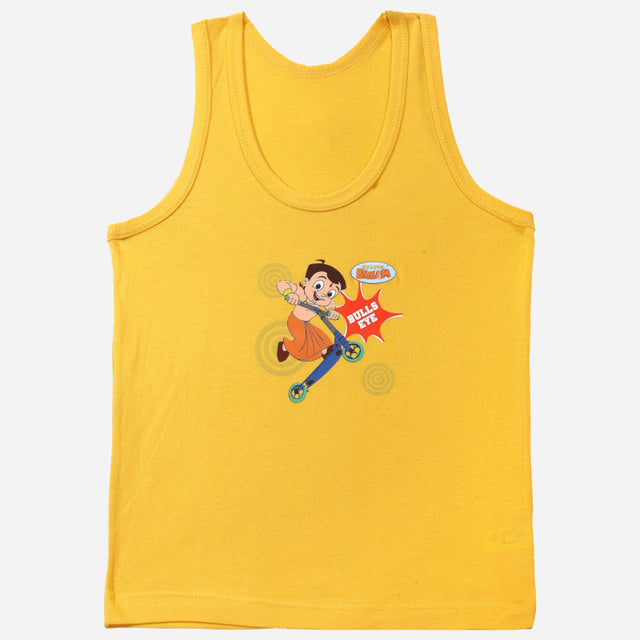 Boys Chotta Bheem Vest Round Neck Sleeveless Pack of 6 - Bodycare