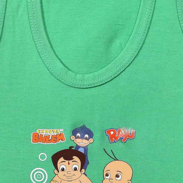 Boys Chotta Bheem Vest Round Neck Sleeveless Pack of 6 - Bodycare