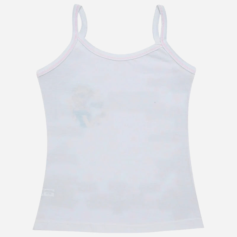 Bodycare Frozen Girls Cotton Vest Dori Neck Sleeveless Solid Pack Of 3