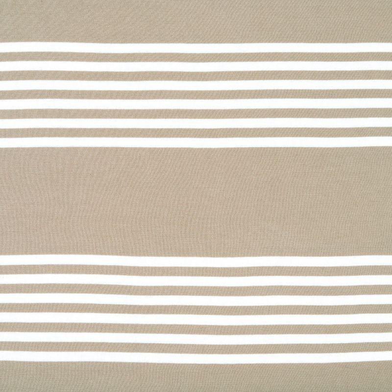 Bodycomfy 100% Cotton Hosiery King Size Fitted Bedsheet – Striped Design Beige