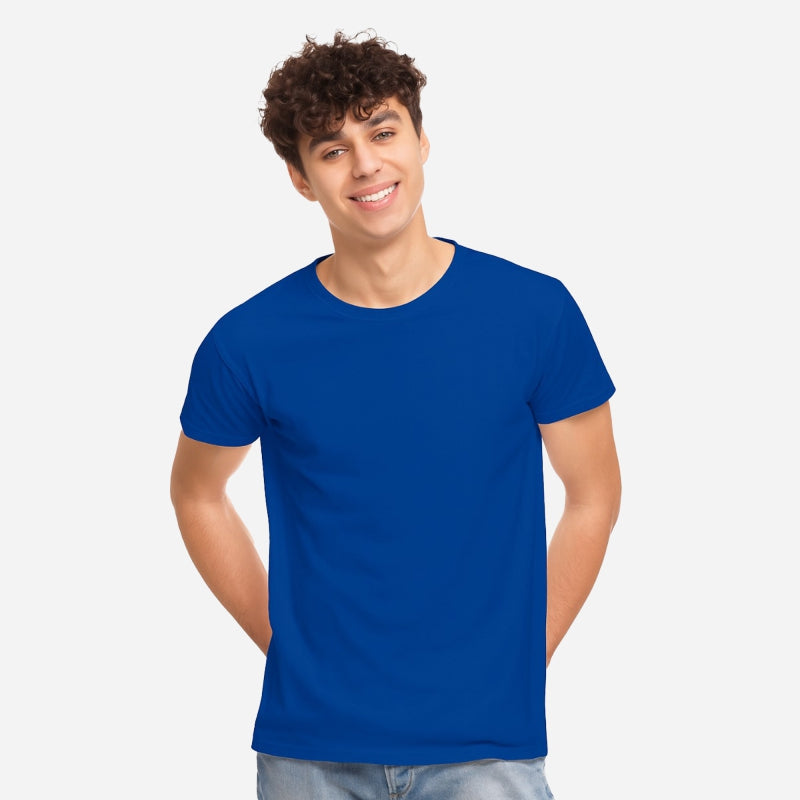 TESON Mens Tshirt Round Neck Half Sleeves - Royal Blue