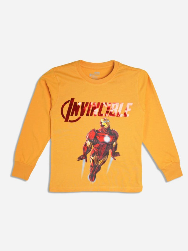 Boys Cotton Graphic T-Shirt with Round Neck Full Sleeves for Everyday Casual Wear and Comfortable Layering