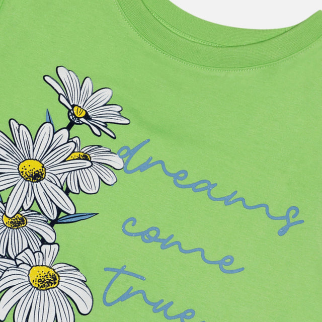 Girls Round Neck Half Sleeves T-Shirt with Soft Fabric for Active Play, Casual Days and Regular Everyday Comfort