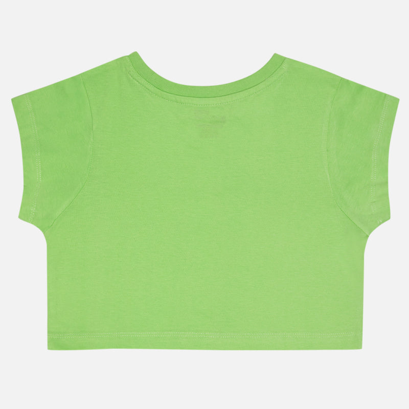 Girls Round Neck Half Sleeves T-Shirt with Soft Fabric for Active Play, Casual Days and Regular Everyday Comfort