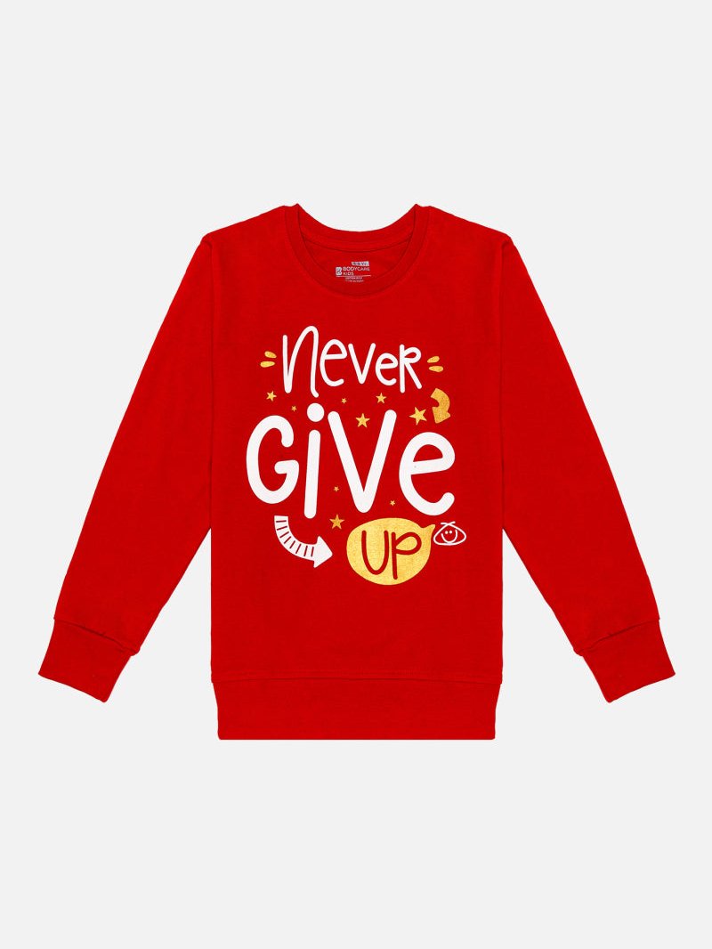 Bodycare Girls Full Sleeves T-Shirt Round Neck - Red