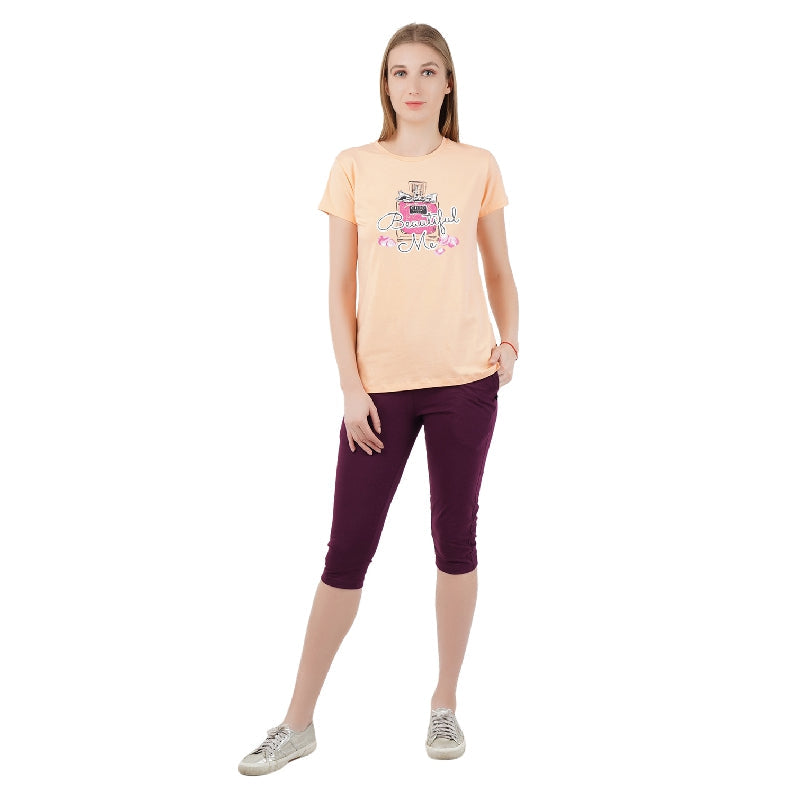 Women T-Shirt Round Neck Half Sleeves - Bodycare