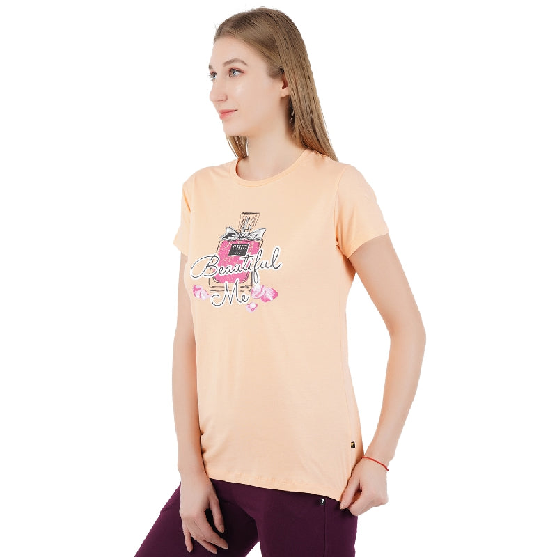 Proteens Women Tshirt Round Neck Half Sleeves Solid