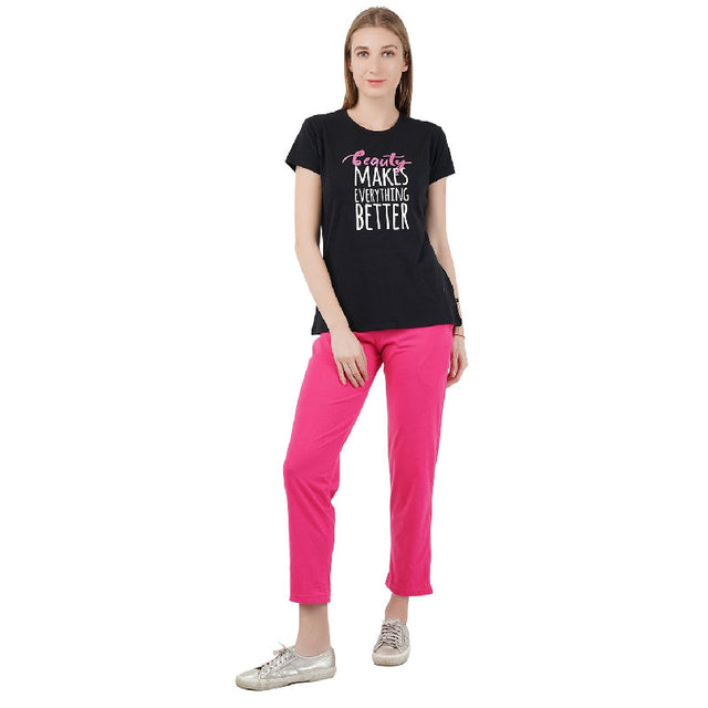 Women T-Shirt Round Neck Half Sleeves - Bodycare