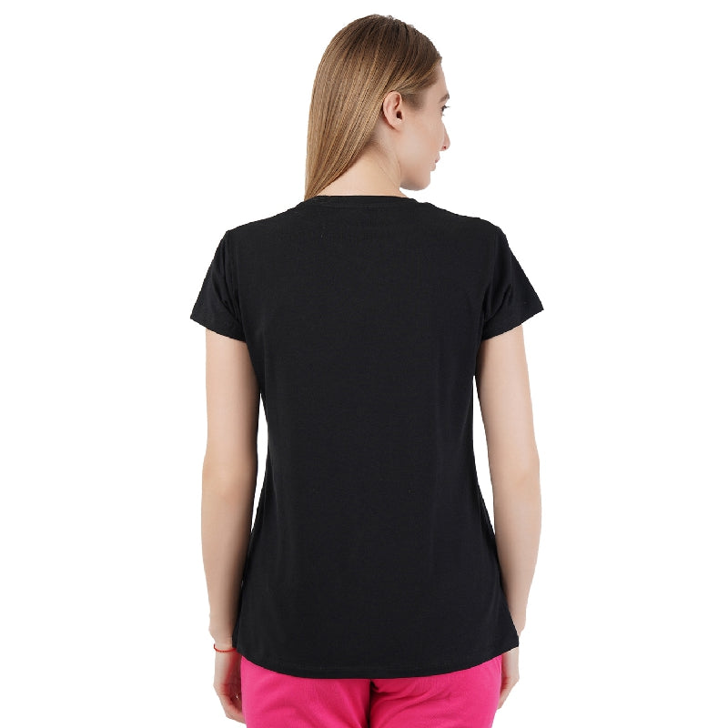 Proteens Women Tshirt Round Neck Half Sleeves Solid