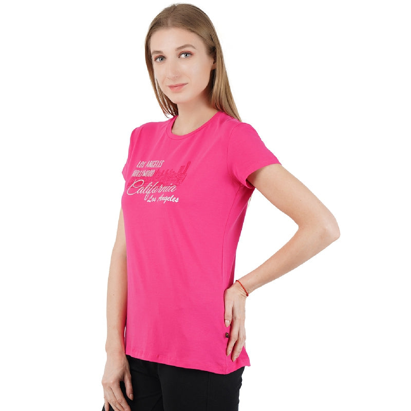 Proteens Women Tshirt Round Neck Half Sleeves Solid