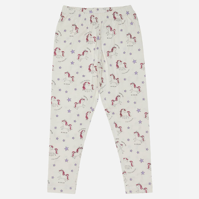 Girls 100% Cotton Full Sleeve Night Suit with Round Neck, Pockets and Top-Bottom Set for Comfortable Sleepwear